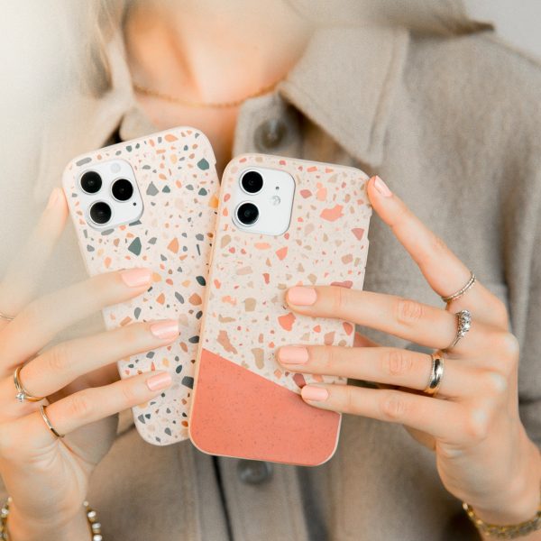 Seashell Clay Terrazzo iPhone 12 Mini Case For Sale