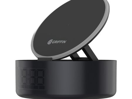 Griffin 15W Wireless Alarm Clock Charging Dock with Bluetooth Speaker For Discount