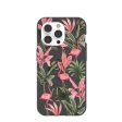 Black Flamingo Party iPhone 14 Pro Case with MagSafe Module Supply