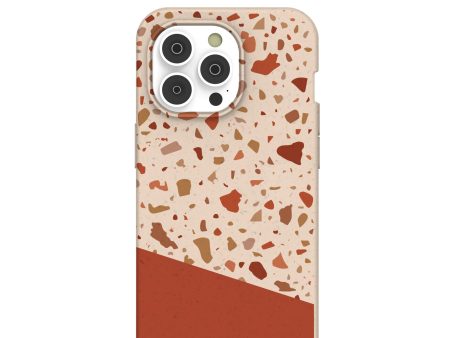 Seashell Clay Terrazzo iPhone 14 Pro Case with MagSafe Module Online now