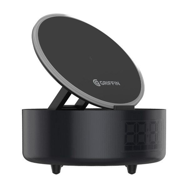 Griffin 15W Wireless Alarm Clock Charging Dock with Bluetooth Speaker For Discount