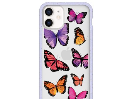 Clear Butterfly Sky iPhone 12 Mini Case With Lavender Ridge Fashion