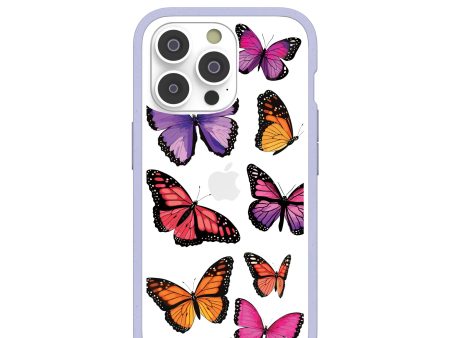 Clear Butterfly Sky iPhone 14 Pro Case With Lavender Ridge Hot on Sale