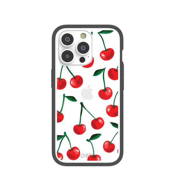 Clear Cherry Bomb iPhone 14 Pro Case With Black Ridge Online Hot Sale