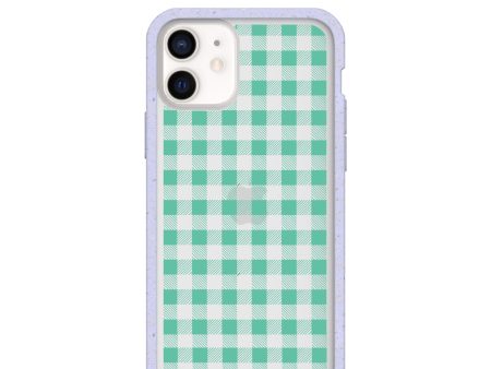 Clear Green Gingham iPhone 12 Mini Case With Lavender Ridge Online now