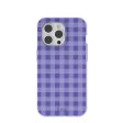 Lavender Checkered iPhone 14 Pro Case with MagSafe Module Cheap