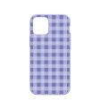 Lavender Checkered iPhone 12 Mini Case Online Hot Sale