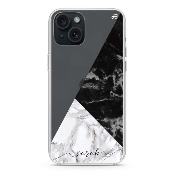 Black And White Marble iPhone Ultra Clear Case Online Sale