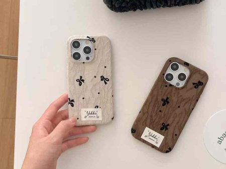 Bow Pattern Embroidery Case For iPhone Supply