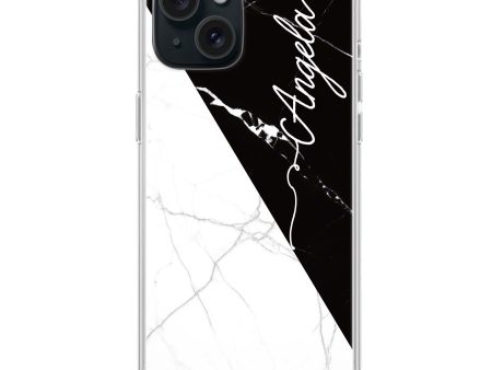 Black And White Marble iPhone Ultra Clear Case Online Hot Sale