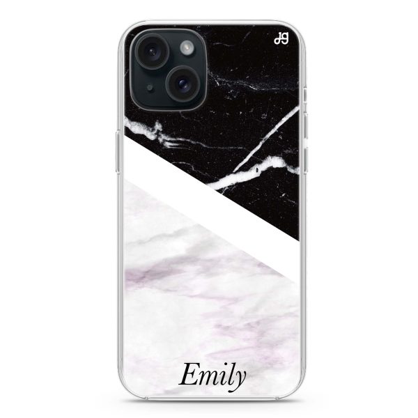 Black & White Marble iPhone Ultra Clear Case Online now