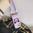 Baby Cartoon Embroidery Silicon Case for iPhone With String Holder For Cheap