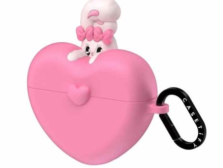 3D Heart With Cute Girl Airpod Case Fashion