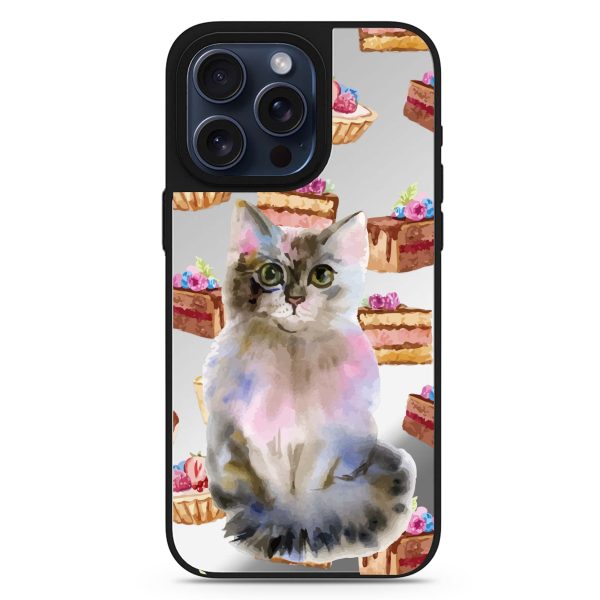 Watercolour Cat MagSafe Compatible Mirror Case Online now