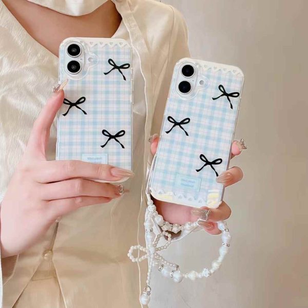 Baby Bow Designer Silicon iPhone Case With Beaded Charm on Sale