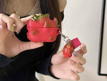 Dragon Fruit 3D Silicon For Airpod Case With Dragon Fruit Charm Discount