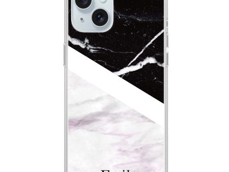 Black & White Marble iPhone Ultra Clear Case Online now