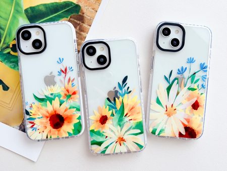 Water Color Sunflower ! Designer Impact Proof Silicon Phone Case for iPhone Sale