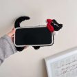 Baby Kitten Shape Warm Plush With Bow Silicon iPhone Case Fashion