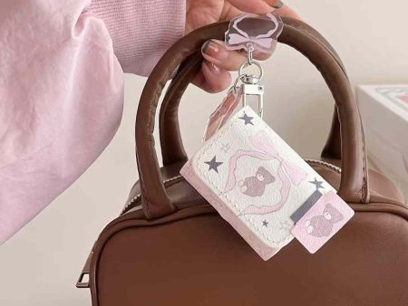 Baby Bear Leather Airpod Case With Bear Charm Online Hot Sale