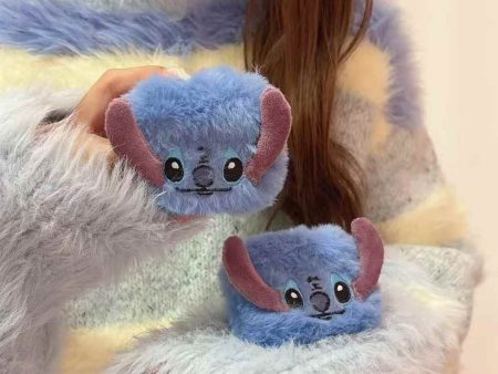 Blue Cartoon Plush Airpod Case Fashion