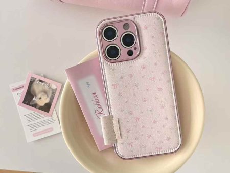 Floral Bow Leather Case For iPhone Online