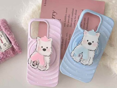 Solid Color Ripple Case For iPhone With Puppy Ripple Cheap