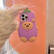 Bear Brinjal Silicon Case For iPhone Supply