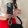 Leather Embossed  Heart Pattern Case For iPhone With Bow Charm Online Sale