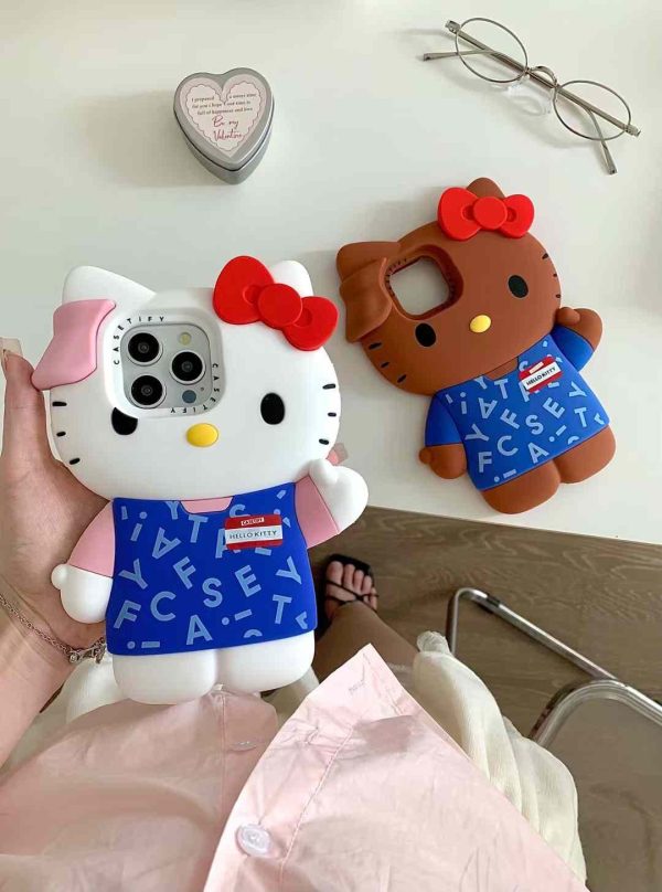 3D Kitty Silicon Case For iPhone on Sale