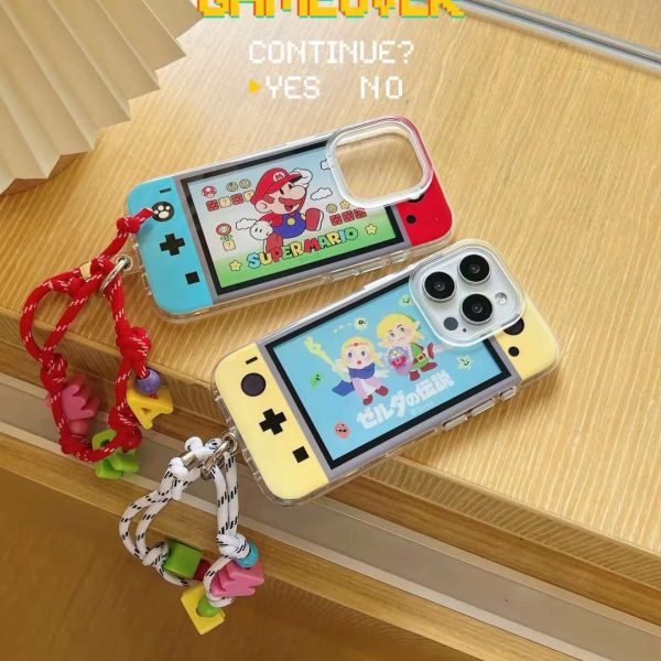 90s Game Style Silicon iPhone Case With Charm Online now