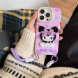 Baby Cartoon Embroidery Silicon Case for iPhone With String Holder For Cheap