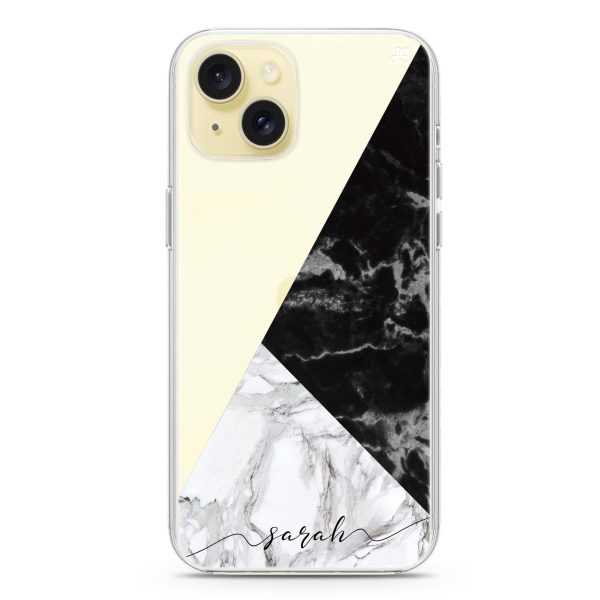 Black And White Marble iPhone Ultra Clear Case Online Sale