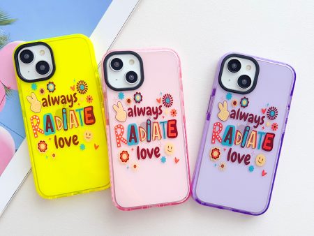 Always Radiate Love Designer Impact Proof Silicon Phone Case for iPhone Online