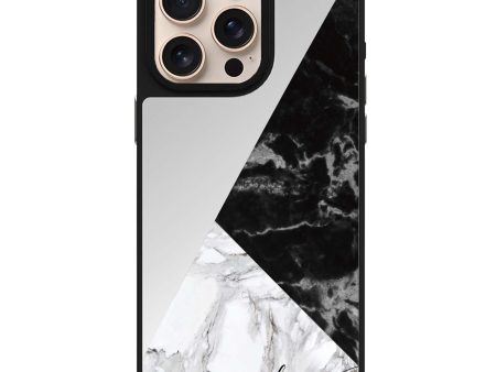 Black And White Marble Mirror Case For Sale