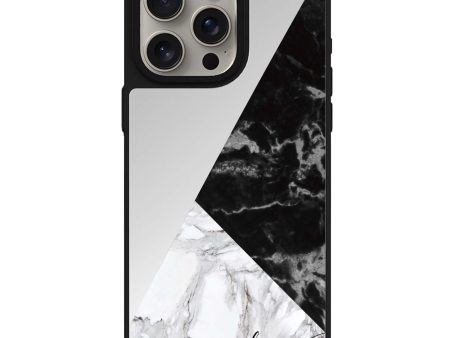 Black And White Marble MagSafe Compatible Mirror Case Online Hot Sale