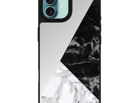 Black And White Marble Mirror Case Fashion