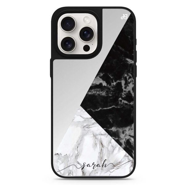 Black And White Marble MagSafe Compatible Mirror Case Online Hot Sale