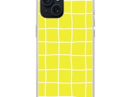 Yellow Checked Pattern iPhone Ultra Clear Case Online now