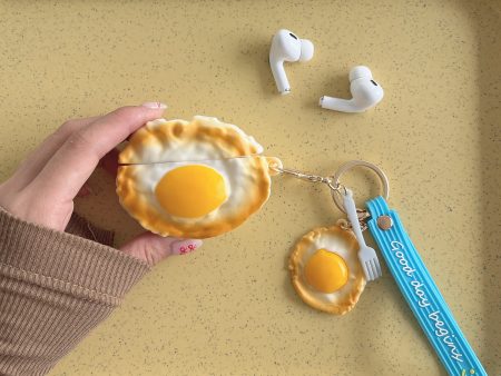 Bread Omlette Designer 3D Silicon Airpod Case Fashion