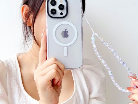 Transparent Silicon Impact Case for iPhone With Magsafe And Heart Charm Cheap