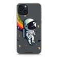 Astronaut in rainbow iPhone Ultra Clear Case Discount