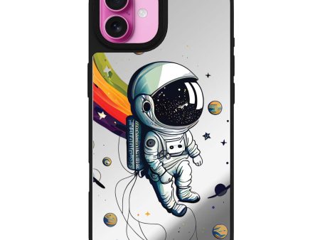 Astronaut in rainbow Mirror Case Hot on Sale