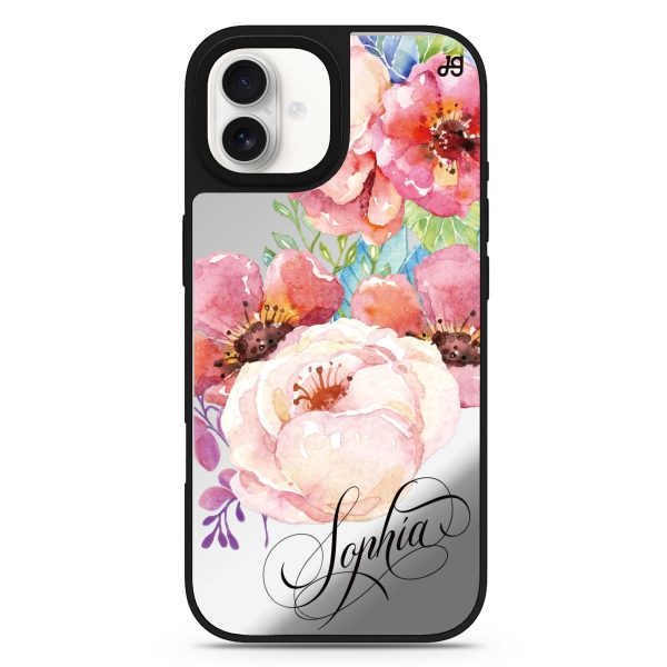 Awakening Watercolor Flowers Mirror Case Fashion