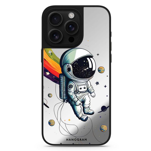 Astronaut in rainbow Mirror Case Online now