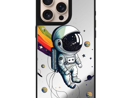 Astronaut in rainbow Mirror Case Online now