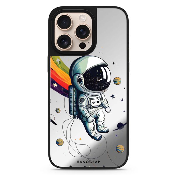 Astronaut in rainbow Mirror Case Online now